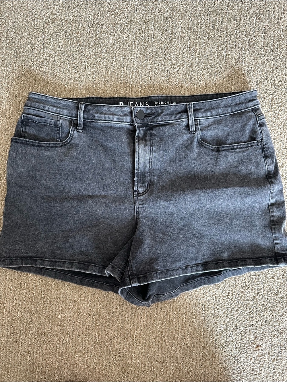 Women's High-Rise Denim Shorts - Black